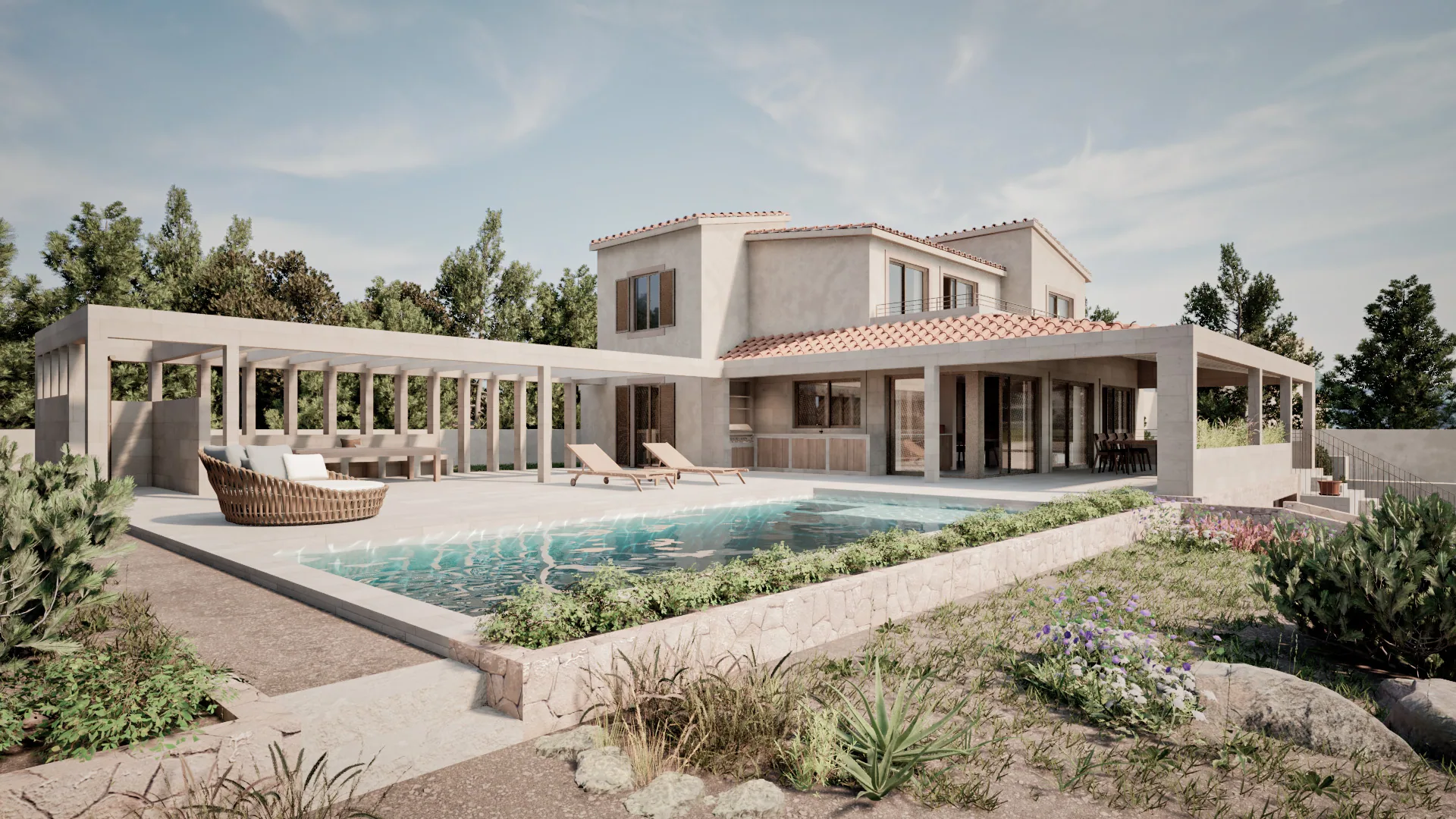 Villa Can Sol with pool and landscape views in northeastern Mallorca
