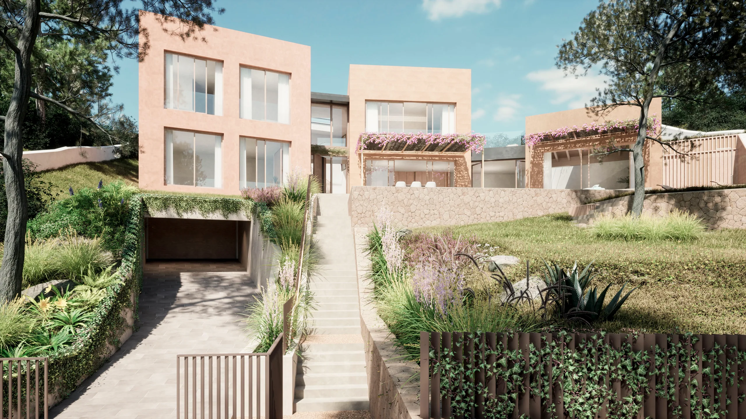 Vila Es Pinar s výhledem na jihozápadní pobřeží Mallorky