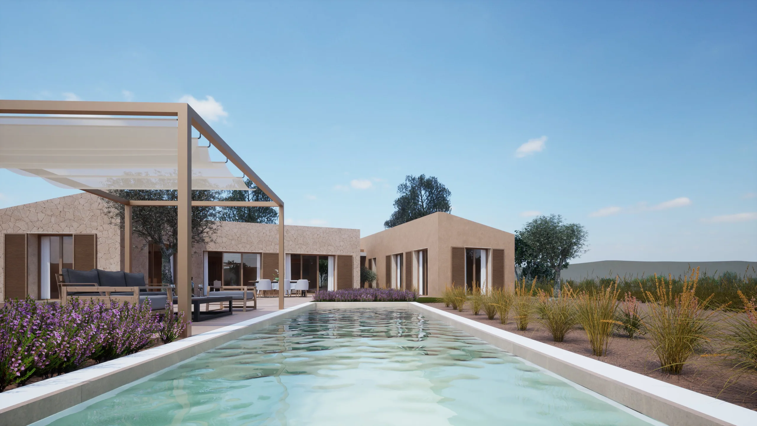 Finca Es Camp in the rural landscape of eastern Mallorca