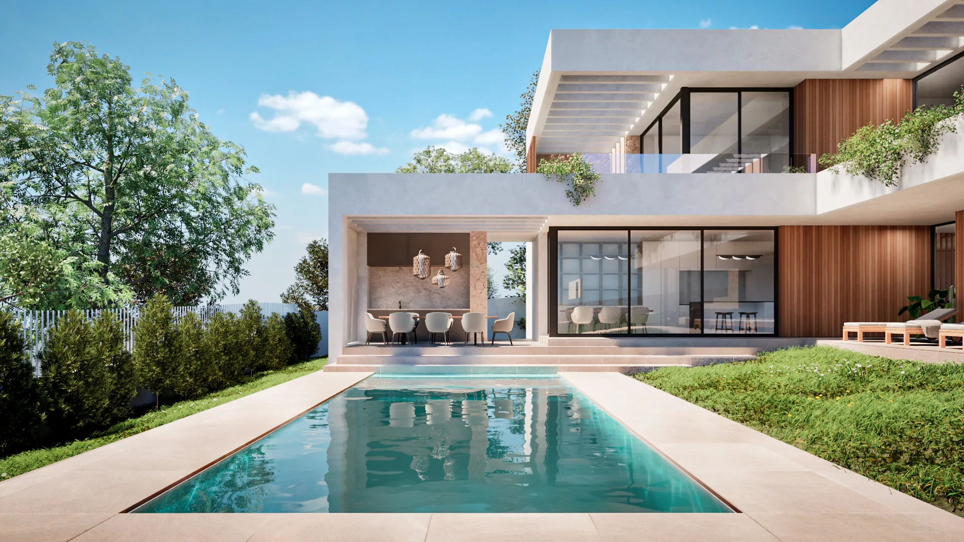 Pool at Villa Bon Aire, designed by mcg architects
