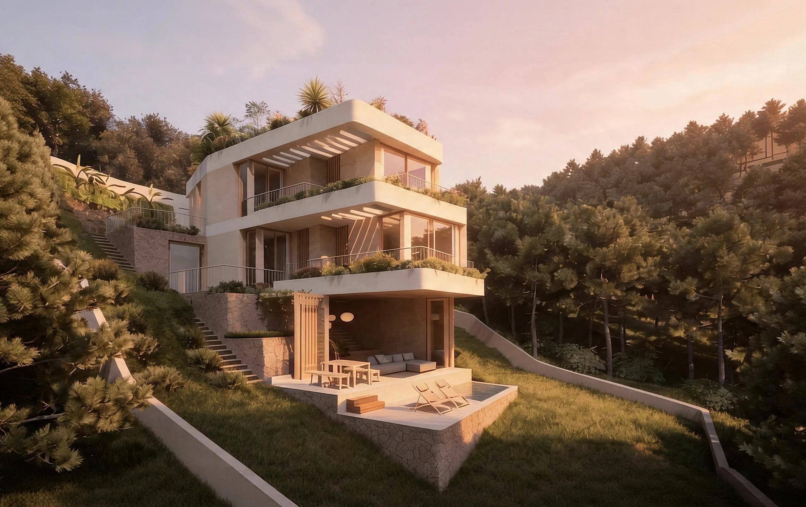 Villa Terra Alta on a hillside in northwestern Mallorca